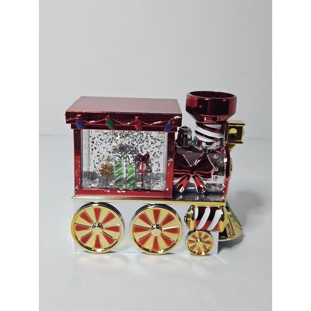 Bath Body Works 2023 Christmas Train Magnetic Candle Topper Light Up Water Globe